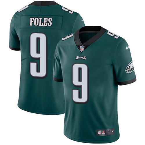 Nike Eagles #9 Nick Foles Midnight Green Team Color Youth Stitched NFL Vapor Untouchable Limited Jersey - Click Image to Close